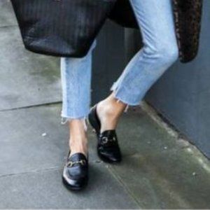 GUCCI Vintage Black Horsebit Loafers Shoes…